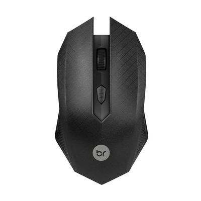 Mouse sem Fio Bright 0053 Óptico Ergonômico Preto