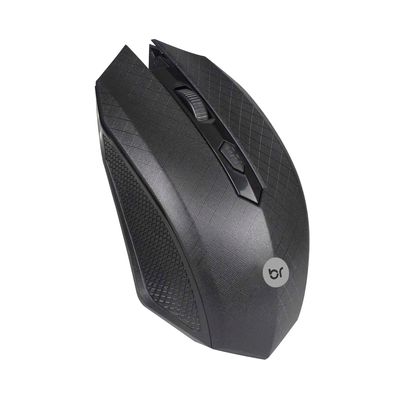Mouse sem Fio Bright 0053 Óptico Ergonômico Preto