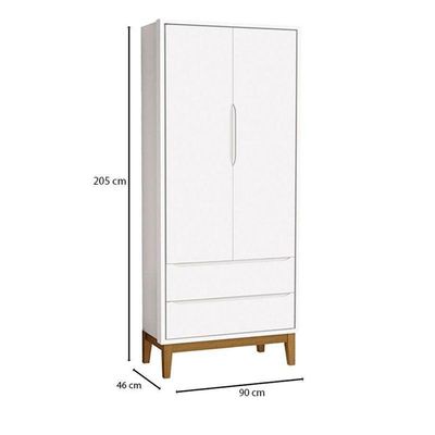 Quarto De Bebê 2 Portas E Cômoda Gaveteiro New Classic Branco Com Pés Madeira E Colchão Gazin ? Reller