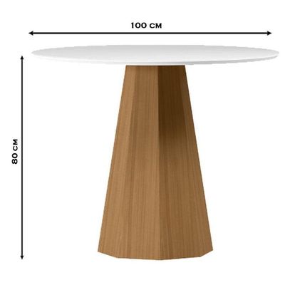 Mesa De Jantar 100x100 Cm Isis Com Vidro Ype Off White – New Ceval