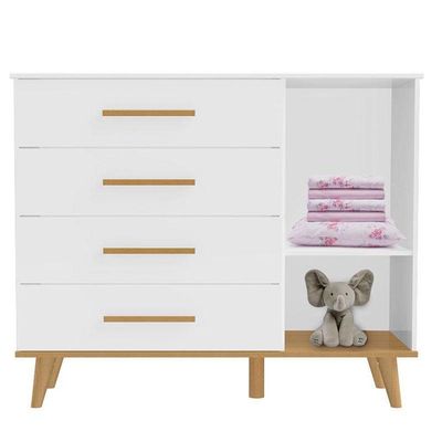 Cômoda Infantil Ludmila Branco Bétula – Carolina