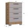 Cômoda 867 4 Gavetas Com Armário Multiuso 2 Portas Pequeno Damasco Off White - Poquema