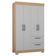 Guarda Roupa Solteiro Tóquio 4 Portas Com Armário Multiuso 2 Portas Pequeno Damasco Off White - Poquema
