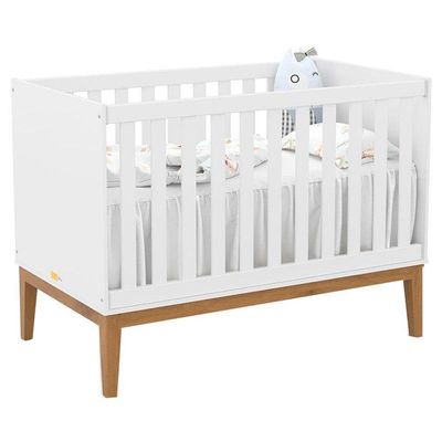 Quarto De Bebê Nature Clean 3 Portas Com Berço Unique Branco Soft Eco Wood – Matic