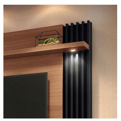 Painel Para Tv Home Suspenso Cosmo Nature Preto - Hb Móveis