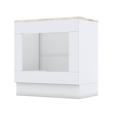 Balcão Forno De Embutir Nova York Branco Com Tampo Calcare – Henn