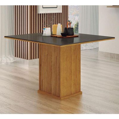 Mesa De Jantar Napoli 90x90 Reto Freijó Decor Chumbo – Leifer Móveis
