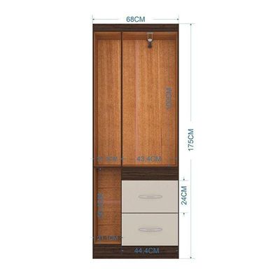 Guarda Roupa Solteiro Milão 3 Portas Chocolate Off White – Poquema