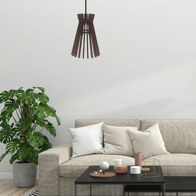 Luminária Teto Tipo Pendente Havana Mdf - Completa Cor: Mdf Cru