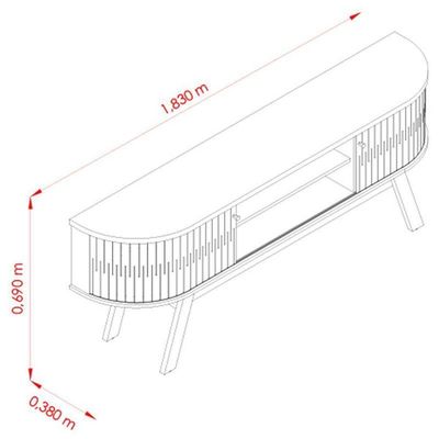 Rack Bancada Ambiente Valência Cumaru Opala – Madetec
