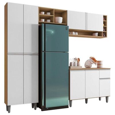 Cozinha Ambiente Vanessa Amêndoa Branco - Ajl