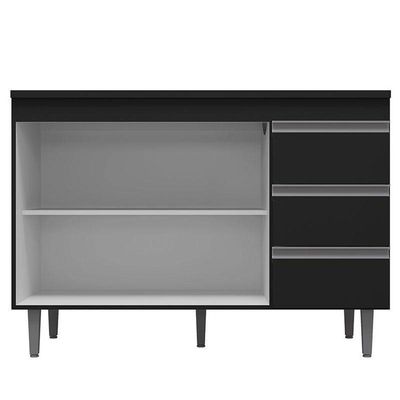 Balcão De Pia Andréia 120 Cm Preto – Ajl