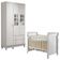 Berço Americano Mirelle E Guarda Roupa Mariah 3 Portas Branco Brilho – Carolina