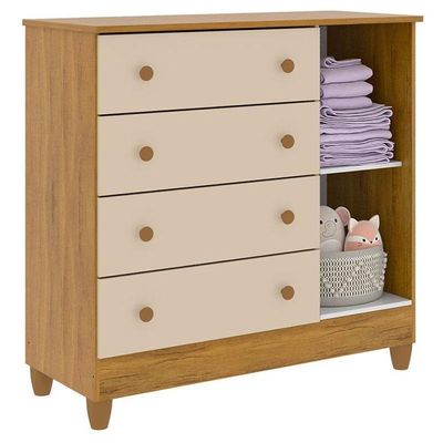 Quarto De Bebê Ariel 4 Portas Com Berço Americano Mirelle Off White Bétula Com Colchão Ortobom– Carolina Baby