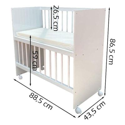 Mini Berço Moisés Alegria Com Colchão E Guarda Roupa Ternura Baby 4 Portas Branco Flex - Incorplac