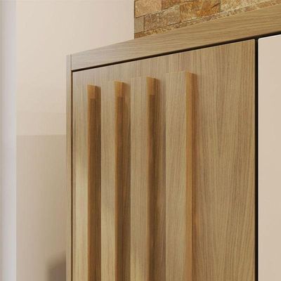 Armário Multiuso Ambiente Versatill 2 Portas Com Chave Carvalho Americano Off White - Incorplac
