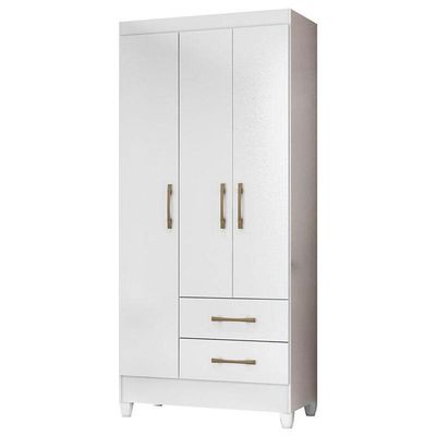 Guarda Roupa Infantil Lima E Cômoda Texas Branco Flex – Moval
