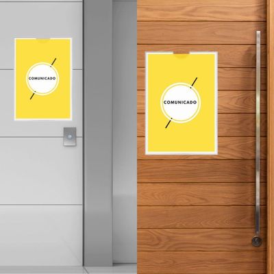 Displays Parede Folha A4 Petg Cristal Quadro Aviso Kit 10 Pçs