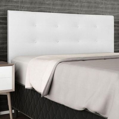 Cabeceira Estofada Cama King 195 Cm Helena Corino Branco