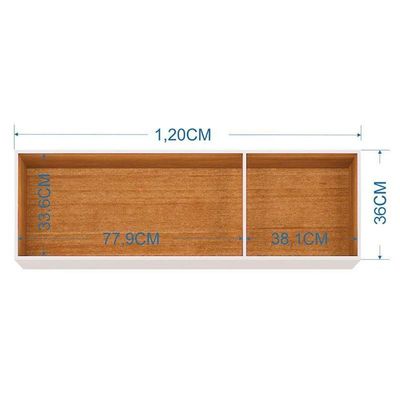 Armário Aéreo Para Cozinha 3 Portas 120 Cm Branco Brilho - Poquema