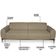 Sofá 4 Lugares Para Sala de Estar Molino 280 cm D02 Linho Bege C-129 - Lyam Decor