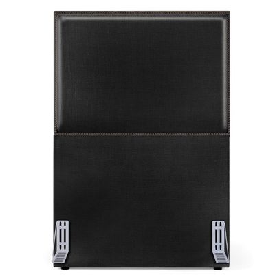 Cabeceira Box Solteiro Com Tachas 100 cm Vicenza L02 Facto Preto Metalizado - Lyam Decor