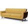 Sofá 3 Lugares Sala de Estar Miami 230 cm D02 Veludo Mostarda C-279 - Lyam Decor
