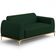 Sofá 3 Lugares Para Sala De Estar Molino 210 Cm D02 Pés D'ouro Veludo Verde Musgo C-303 - Lyam Decor