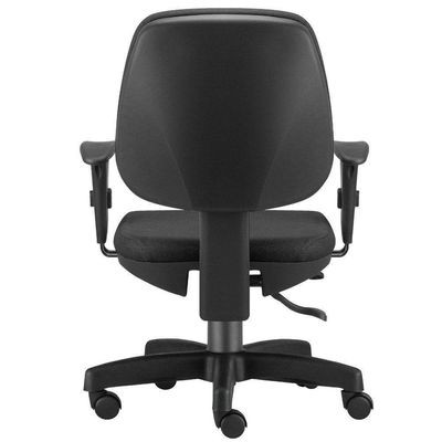 Kit 02 Cadeiras Giratória Job L02 Executiva Ergonômica Escritório Couro Sintético Preto - Lyam Decor