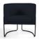 Poltrona Decorativa Fixa Base de Aço Preto Betina D02 Corano Preto C-05 - Lyam Decor