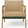 Kit 04 Poltronas Decorativas Sala Estar Pietra L02 Facto Verde Musgo Linho Bege Escuro - Lyam Decor