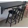 Kit 2 Banquetas Cor Preto Acetinado De Madeira Bv Magazine