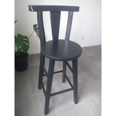Kit 2 Banquetas Cor Preto Acetinado De Madeira Bv Magazine