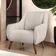 Poltrona Decorativa Fixa Pés de Madeira Paloma D02 Linho Cru C-443 - Lyam Decor