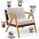 Kit 02 Poltronas Decorativas Para Sala De Estar Pietra L02 Couríssimo Marrom Linho Cru - Lyam Decor