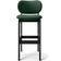 Kit 3 Banquetas Alta Bar Cozinha Sala Jantar Fixa Betta L02 Preto Facto Verde Musgo - Lyam Decor