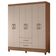 Guarda Roupa Casal Ambiente Panamá 6 Portas Carvalho Fendi - Moval