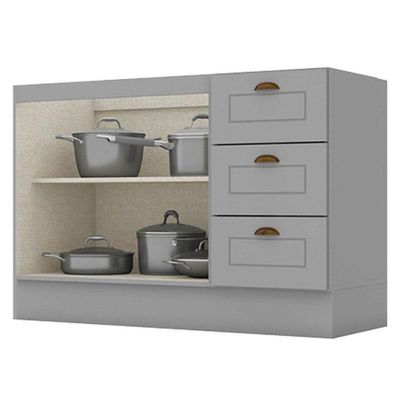 Balcão De Pia 120 Cm Nova York Cinza – Henn