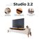 Rack Bancada Para Sala Studio 2.2 Off White Nature - Imcal