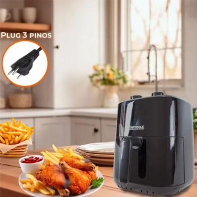 Fritadeira Elétrica Air Fryer 3,4 Litros 110V Preto
