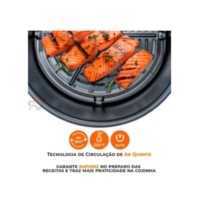 Fritadeira Elétrica Air Fryer 3,4 Litros 110V Preto