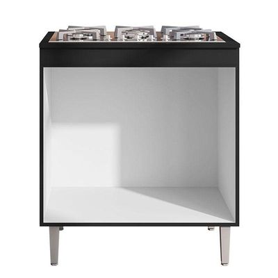 Balcão Cooktop Andréia Preto Fosco - Ajl