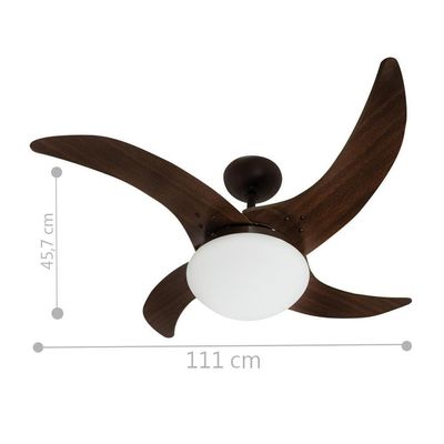 Ventilador Independence 4 Pás 220v Marrom Café