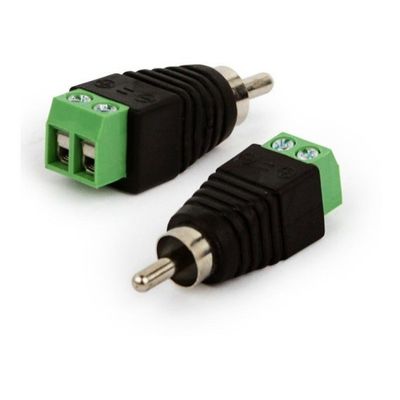 100 CONECTORES RCA MACHO COM BORNE - CFTV ÁUDIO VÍDEO