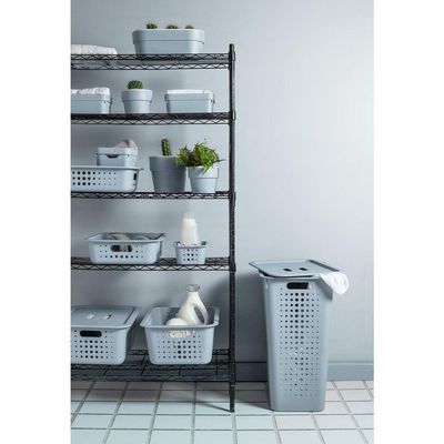Cesto De Roupa Chumbo 47 L Com Tampa 41 X 31 X 55 Cm