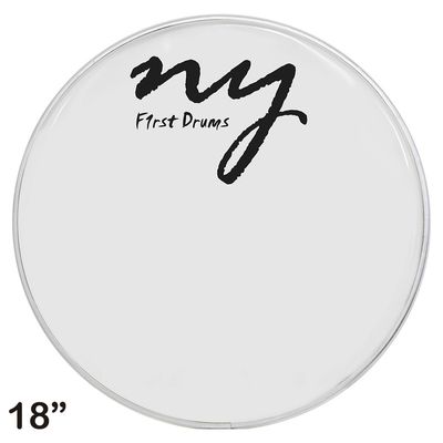 Kit 5 Peles Leitosas Translucidas para Bateria 18" New York
