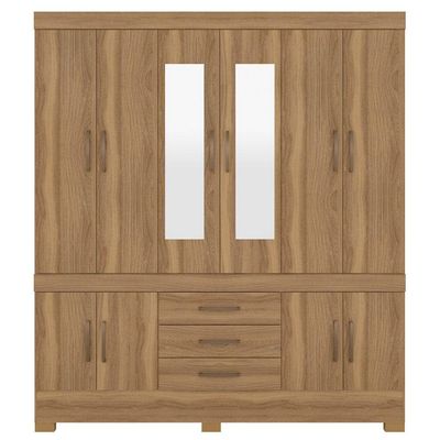 Guarda Roupa Casal 10 Portas 2 c/ Espelho Amendola