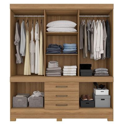 Guarda Roupa Casal 10 Portas 2 c/ Espelho Amendola