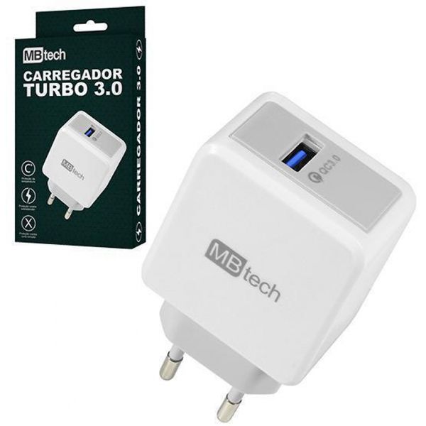 Carregador De Tomada Bivolt Com Saida Usb 2,4A Turbo