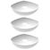 Conjunto 3 Tigelas Plásticas Brancas Saladeira Sobremesa Trio Crippa Buffet Restaurante